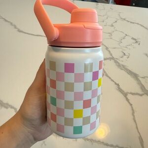 Colorful Checkered Kids Water Bottle